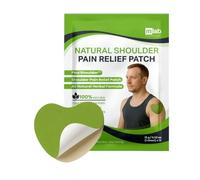 FlexiShoulder Natural Shoulder Relief Patch - Transdermal Herbal Warming Patches with Wormwood - Long Lasting Help for Muscle, Joint & Rotator Cuff Tension, Stiffness, Strain, Discomfort - 12 Pack