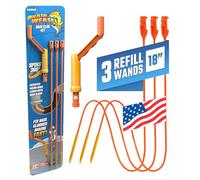 FlexiSnake Drain Clog Remover Kit Includes Rotating Handle and 2 Micro-Hook Refill Wands - Thin, Flexible and Easy to Use - Safe for Most Drains and Grates - Made in USA