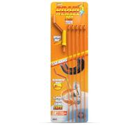 FlexiSnake Pro Drain Weasel Sink Snake Cleaner with New Molded Tip - 18″ - Drain Snake Clog Remover Tool with Rotating Handle & 5 Wand Refills - Easy to Use on Drains & Grates - Made in USA - 5-Pack