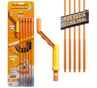 FlexiSnake Pro Drain Weasel Sink Snake Hair Clog Remover Tool, 5 Wands