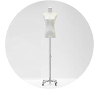 FlexiSpaceUS Female Mannequin Torso, Adjustable Height Half-Length Model Female Torso, Clothing Display Stand Sewing Design Linen Fabric