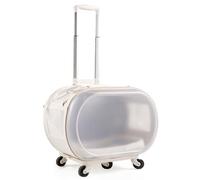 FlexiSpaceUS Pet Carrier, Pet Suitcase for Cat and Small Dog, Ventilate Trolley Case on Wheels, Pet Rolling Carrier for Walking, Outdoor Use