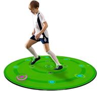 FlexiSpaceUS Soccer Footstep Training Mat, 1.4m Agility Training Soccer Mastery Mat,7 Training Modes + 13 Lights (4 Colors) for Kids/Adult Soccer Training