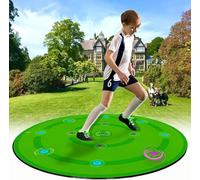 FlexiSpaceUS Soccer Skills Training Mat, Soccer Training Mat with Reaction Light, Soccer Training Blanket, Indoor Agility Training Carpet