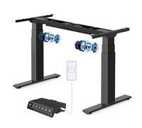 FlexiSpot BIG MAX Standing Desk Frame, 200KG Heavy Duty, Dual Motor 3-Stage Electric Height Adjustable Desk Frame, Touchscreen Controller & Integrated USB/USB-C for Home Office, Black