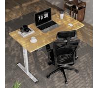 Flexispot Electric Adjustable Stand Desk With 2 Motors, Memory Preset & Anti-Collision, 120 X 60Cm Maple Desktop & White Frame
