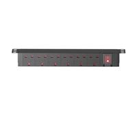 FlexiSpot Extension Lead Surge Protection 6 Way Outlets, 13A Desk Power Strip with Switch, Multi Socket Extension Cable UK Plug for Home and Office (3M, Black)