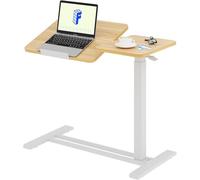 FlexiSpot H7 Split Top Tilting Bedside Table - Flexible Laptop Table and Bed Tray, Height Adjustable & Portable, Ideal for Sofa, Bed & Reading Sessions, 80 * 40cm