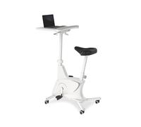 FlexiSpot V9 Lite Exercise Bike, Indoor Cycling Bike with Pedal Exerciser, Height Adjustable Standing Desk Bike, Stationary Quiet Chair Bike for Home Office