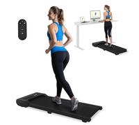 FlexiSpot Walking Pad, 4 In 1 Under Desk 2.5HP Treadmill for Home and Office, Portable Electric Running Machine with LED Display, Adjustable Speed Remote Control, Black