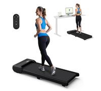 FlexiSpot Walking Pad, 4 In 1 Under Desk Treadmill-2.5HP for Home and Office, Portable Electric Running Machine with LED Display, Adjustable Speed Remote Control, Black