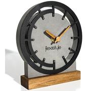 FLEXISTYLE Modern Clock Small Wooden Oak Living Room Bathroom (Style 5)