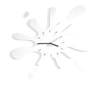 FLEXISTYLE Modern wall clock SPLASH, no ticking (white)