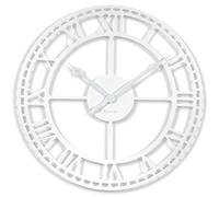 FLEXISTYLE Wall Clock, Metal, White, 80 cm