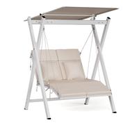 FlexiSwing swing bench 2-seater adjustable backrest + sun canopy weatherproof