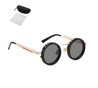 FlexiTint Retro 400V Lens,FlexiTint Sunglasses,New Polarized ND Filter with 1-9 Gear Control(Gold)