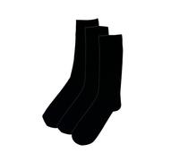 Flexitop 3-Pack Men's Plain Bamboo Socks - Soft, Breathable, and Comfortable for Daily Wear, Eco-Friendly, Moisture-Wicking, and Durable (UK, Numeric, 6, 11, Regular, Regular, BLACK)
