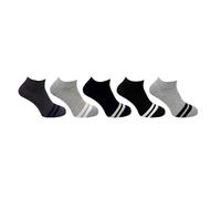 Flexitop Mens Trainer Liners | Tipping Design Socks |5 Pairs | U.K. Size 6-11 | Soft hold, comfort, soft grip, sport socks