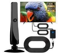 Flexiwave Wavemax TV Antenna 2025 for Indoor Outdoor, Wave Max Long Range Digital TV Antenna for Smart TVs Hdtv Amplifier Signal Booster Supports 4k,1080p Portable Suction Cup Plug Play(1pc)