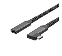 Flexline® -USB-C extension cable, 3.2, 90°, PD, textile, 0.5 m