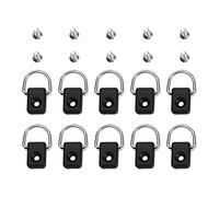 flexman 10Pcs Kayak D Ring, Kayak Deck Fishing Rigging Kit Safety Deck Loop Mounting Tie Down Kit Hardware Accessories with M6 Screws for Kayak Boat Canoe Repair Sailing Camping