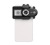 FLEXMAN 150X Mobile Phone Microscope Lens, Portable Mini Digital Microscope with CPL Lens LED Uvlights Universal Phone Clip for Andriod IOS