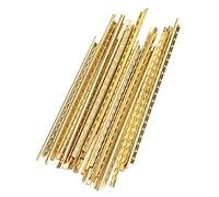 FLEXMAN 19Pcs Guitar Fretwire, Brass Guitar Frets Guitar Frets 2mm Fret Wire Set 6 Strings Guitar Replacement Part for Classical Acoustic Guitars Folk Wooden Guitars Accessory