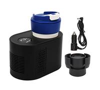 flexman 2 in 1 Car Cup Cooler Warmer, Multifunction Heat and Cold Insulation Smart Electric Cooling with 12V Car Plug, 0~60℃ Universal Car Cooler Cup Mug Tumbler Holder (Black)