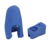 FLEXMAN 2 Pcs Violin Bow Grip Corrector, Portable Reusable Silicone Violin Viola Bow Grip Corrector, Universal Hold Teaching Aid for Violin or Viola Bows (Azul)