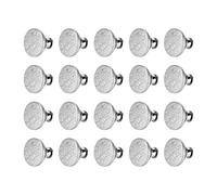 FLEXMAN 20Pcs Pants Expander Button, Reusable Silver Retractable Button, Durable Card Slot Design for Pants, Skirts, Shoes, Sweaters, Belts, Backpacks, Hats, Suits