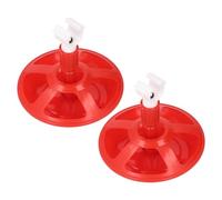 FLEXMAN 2Pcs Automatic Chicken Waterer, 21cm Diameter G3/4 Round Pipe Chicken Water Feeder Poultry Drinking Bowl Coop Accessories for Chick, Duck, Goose, Livestock