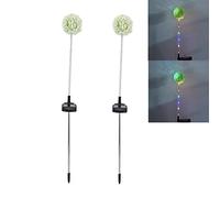 FLEXMAN 2set Outdoor Ball Lights, LED Globe lamp Bead Solar Path Lights Outdoor for Decoration Homes, Gardens, courtyards, porches, Fences