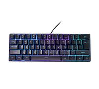 flexman 61 Keys RGB Gaming Keyboard, 5 Adjustable Levels 8 Cool Lighting Effects USB Wired Mechanical Keyboard Combination Shortcut Keys for PC Laptop Computer Notebook