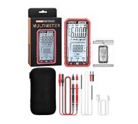 FLEXMAN 620C Smart Digital Multimeter, 6000 Counts Transistor Testers with Temperature Line Pen Line, Rechargeable True RMS Auto Electrical Capacitance Meter (Red)