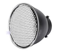FLEXMAN 7Inch Standard Reflector Diffuser Lamp Shade Dish Light Modifier with 60° Honeycombs Grid for Bowens Mount Studio Strobe Flash Light