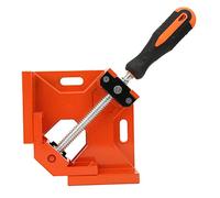 FLEXMAN Corner Clamp for Woodworking, 90 Degree Right Angle Clamp with Non Slip Plastic Handle, Wood Working Tools, Wood Clamps for Welding, DIY Woodworking (Orange)