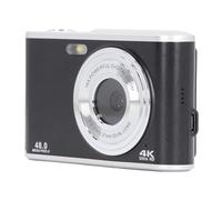 FLEXMAN Digital Camera, 48MP 4K Ultra HD Dual Lens Pocket Camera, 16X Zoom Autofocus Anti Shake 2.4 IPS Display Screen Compact Digital Camera for Travel Boys Girls (Black)