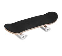 flexman DIY Fingerboard Complete Wood Pro Set, 3.78 X 1.1 Maple Wooden Alloy Fingerboard Finger Skateboards with Pro Trucks CNC Bearing Wheels Foam Grip Tape (White)