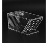FLEXMAN Fish Trap Catcher Box, 2.3 X 2.3 X 5.1 Acrylic Aquarium One Way Trap Box, Fish Breeding Box Acclimation Box for Fish Tank