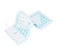 flexman Foldable Silicone Keyboard, 85 Keys Lightweight Portable Silent Soft Comfortable USB Wired Silicone Keyboard for PC Notebook Laptop Travel (Blue)