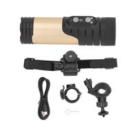 flexman HD 1080P Helmet Camera, 12MP Wirelessly Bikes Motorcycle Helmet Camera with Helmet Bracket Riding Bracket, Anti Shake Water Proof Outdoor Sports Action Camera (Gold)