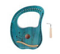 FLEXMAN Lyre Harp, 19 Metal Strings mAhogany Body Lyra Harp with Tuning Wrench, Small Portable Musical Instrument Gifts for Beginners Experts Instruments Lovers