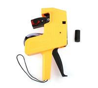 flexman MX5500 Price Gun, 8 Digits Price Tag Gun with $ £ ¥ € Sign, Pricing Label Gun Include Labels Ink Refill for Retail Shop Grocery Store (Yellow)