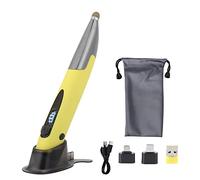 flexman Pen Mouse, 2.4G cordless Optical Pocket Pen Mouse ABS Capacitive Screen Handwriting screen handwriting head Mouse pen for Wins xp 7 8 10 for tablet PC mobile phone (Yellow)