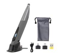 flexman Pen Mouse, 2.4G cordless Optical Pocket Pen Mouse ABS Capacitive Screen Handwriting screen handwriting head Mouse pen for Wins xp 7 8 10 for tablet PC mobile phone (Silver Gray)