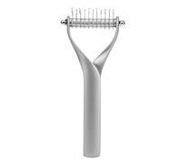 FLEXMAN Pet Grooming Rake, 2 Sided Zinc Alloy Shedding Comb and Dematting Tool, Multifunctional Pet Deshedding Brush for Remove Floating Hair, Open Knots and Comb Hair (S 100x40x0.3cm /