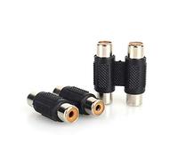 flexman RCa Female To Female Coupler, Dual Female To Female RCa Joiner Adapter, RCa Jack Extension Cable Adapter Coupler Connector for Subwoofer, Speakers