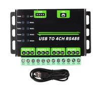 flexman USB to 4CH RS485 Converter, 5V 23.6mA 1200~460800bps Onboard TVS Anti Thunder, 120R Resistors Industrial Isolated Adapter for Communication