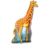 Flexmetal Giraffe Body 47" Super Shape Foil Balloon Party Decoration, Suitable For Air Or Helium