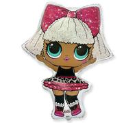 Flexmetal Lol Diva 34" Super Shape Foil Balloon Party Decoration, Suitable For Air Or Helium